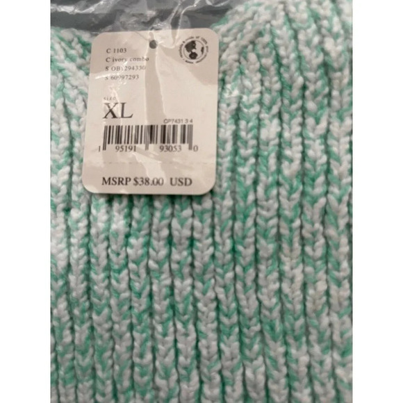 Free People XL Seafoam Green Two-Tone Ribbed V-Neck Crop Camisole Bralette Top - Picture 6 of 6